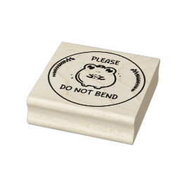 Please do not bend stamp, frog stamp design, Mail Rubberstempel