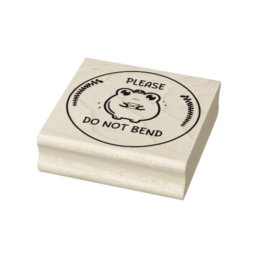 Please do not bend stamp, frog stamp design, Mail Rubberstempel (Stempel)