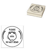 Please do not bend stamp, frog stamp design, Mail Rubberstempel (Gestempeld)