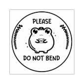 Please do not bend stamp, frog stamp design, Mail Rubberstempel (Afrduk)