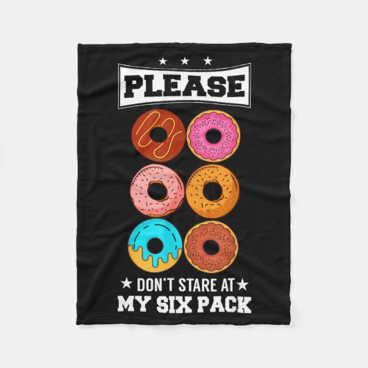 Please Don't Stare At My Six Pack Donut  Fleece Deken (Voorkant)