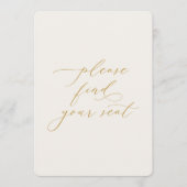 Please Find Your Seat Wedding Sign Kaart (Voorkant)