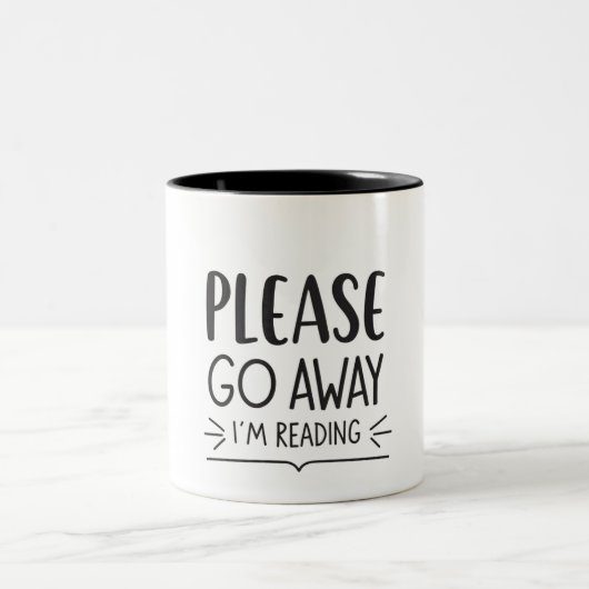 Please Go Away I'm Reading Mug – Book Lover (Centre)