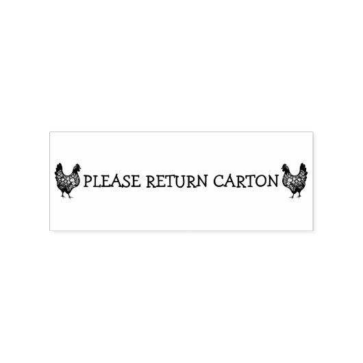 PLEASE RETURN CARTON RUBBERSTEMPEL (Afrduk)
