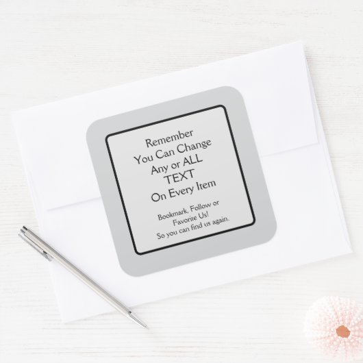 Please Save a Link Square Sticker (Enveloppe)