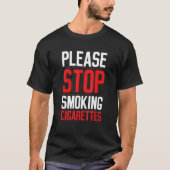 Please Stop Smoking Cigarettes Anti Smoking Prom T-shirt (Voorkant)