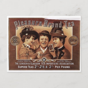 Pleasure merk Tea  kunst Briefkaart
