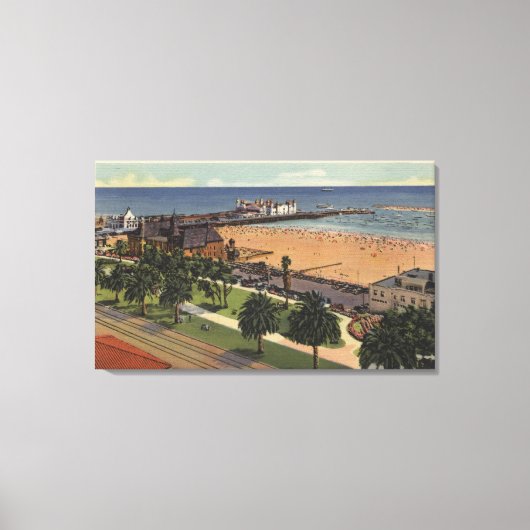 Pleasure Pier & Yacht Harbour Canvas Afdruk (Voorkant)