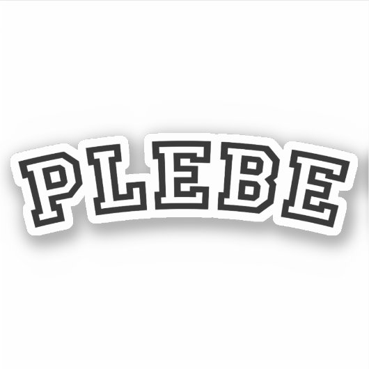 PLEBE STICKER (Voorkant)