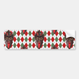 plechtige kerstman krampus bumpersticker