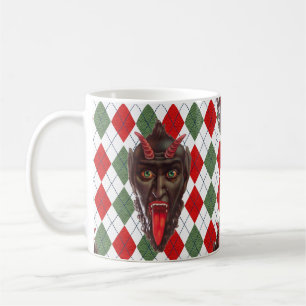 plechtige kerstman krampus koffiemok