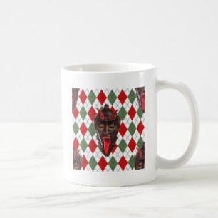 plechtige kerstman krampus koffiemok