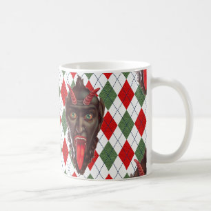 plechtige kerstman krampus koffiemok