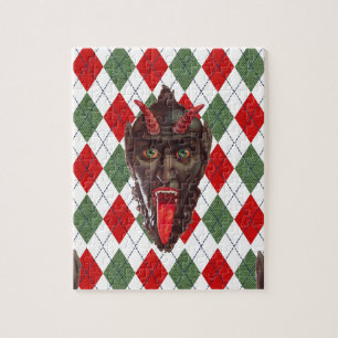 plechtige kerstman krampus legpuzzel