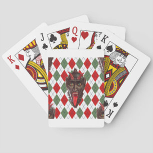 plechtige kerstman krampus speelkaarten