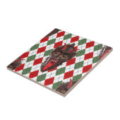 plechtige kerstman krampus tegeltje (Zijkant)