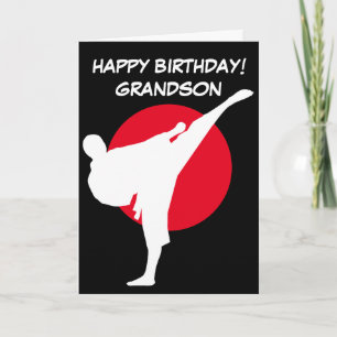 Plechtige kunsten Karate Custom Happy Birthday-kaa Kaart