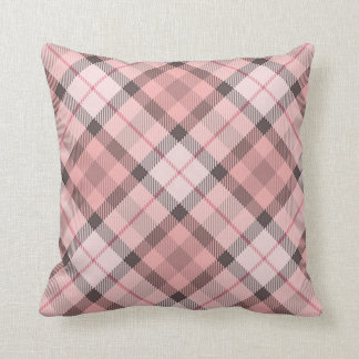 plechtige tartan-accentbank decoratief roze kussen