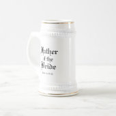 Plechtige vader van de Bride Beer Stein Bierpul (Voorkant links)