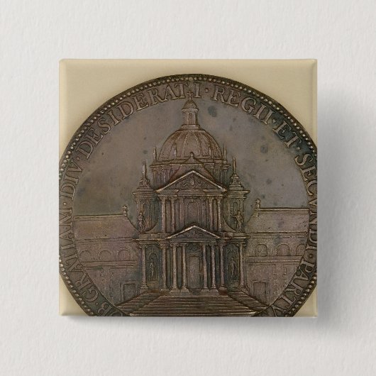 Plechtige vergadering Val-de-Grace Vierkante Button 5,1 Cm (Voorkant)