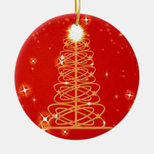 Plechtige viering kerstfeestdag bomen keramisch ornament
