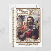 Plechtigheid van het Briefkaart Sint-Jozef (Voorkant / Achterkant)