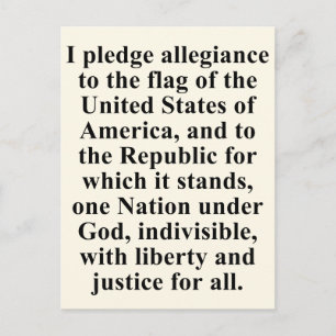 Pledge of Allegiance Briefkaart