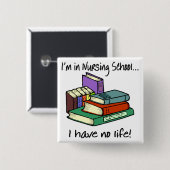 Pleeg Student Vierkante Button 5,1 Cm (Voorkant /achterkant)