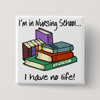 Pleeg Student Vierkante Button 5,1 Cm