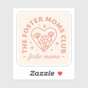 Pleegmoeder club adoptie mama bloemen esthetiek sticker