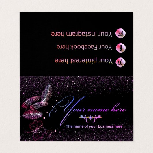 plegada personalizada, con datos personales visitekaartjes (Buitenkant ongevouwen)