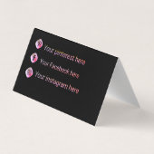 plegada personalizada, con datos personales visitekaartjes (Achterkant)