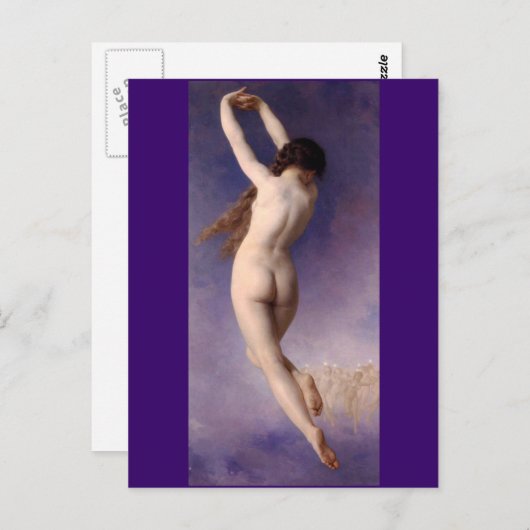Pleiad perdu - carte postale de Bouguereau (Devant / Derrière)