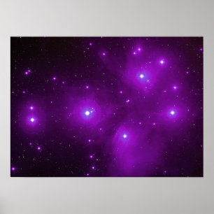 Pleiades in het Paarse Poster