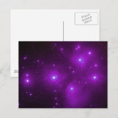 Pléiades sur une carte postale violette (Devant / Derrière)