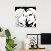 Pleiadians Tall Extraterrestrials Vrouw en Man Poster (Thuiskantoor)