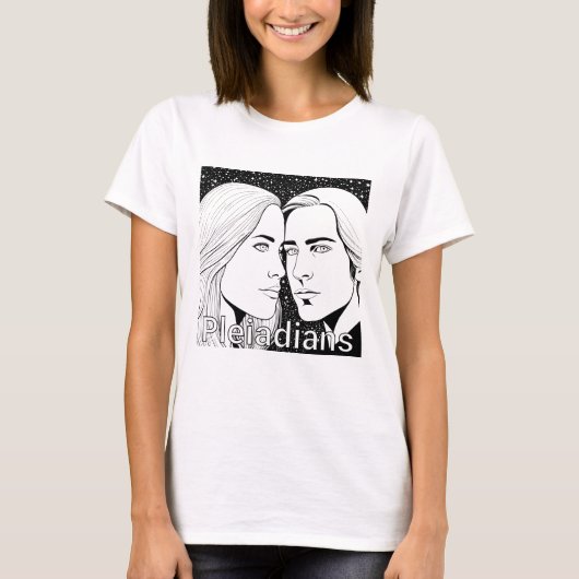 Pleiadians Tall Extraterrestrials Vrouw en Man T-shirt (Voorkant)