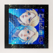 Pleiadische Alien Race met Sterren en UFO's Legpuzzel (Horizontaal)