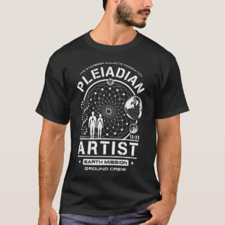 Pleiadische kunstenaar Starseed Earth Mission Crew T-shirt
