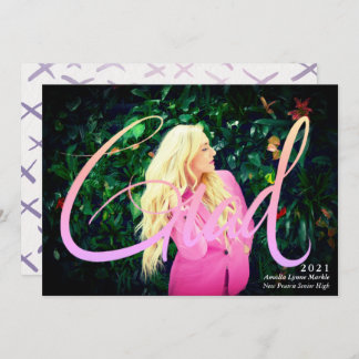 Plein Bleed Photo Neon 2 Grad Overlay Invitation
