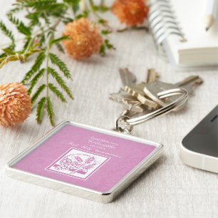 Plein communicant Pink Sleutelhanger