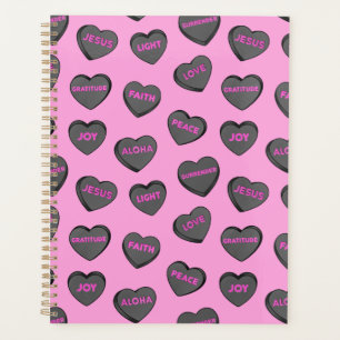 Plein de coeur d'amour Motif rose noir