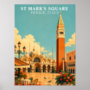 Plein Sint-Marcus Venetië Italië Piazza San Marco Poster