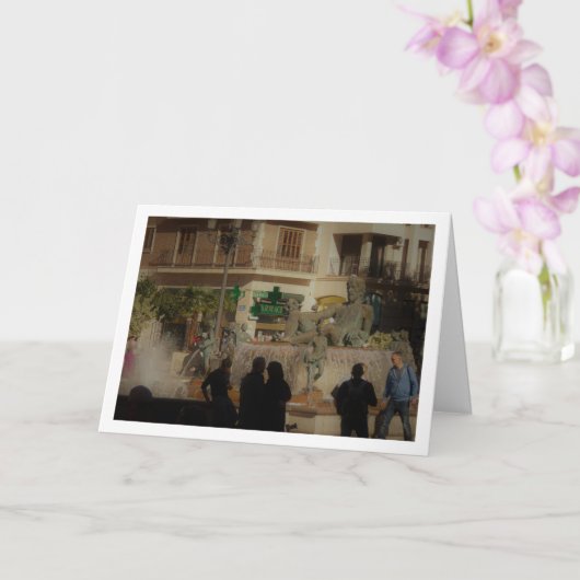 Plein van de Maagd, Valencia, Spanje Kaart (Orchidee)