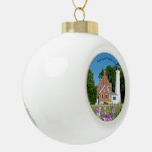 Plein van de vuurtoren van de haven keramische bal ornament (Links)