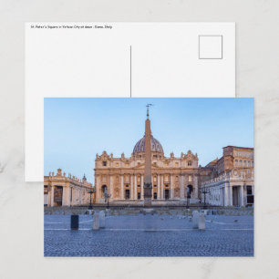 Plein van Sint-Pieter in Vaticaanstad - Rome, Ital Briefkaart