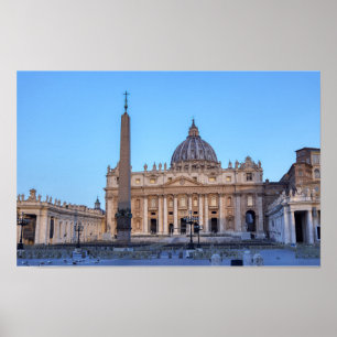 Plein van Sint-Pieter in Vaticaanstad - Rome, Ital Poster