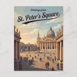 Plein van Sint-Pieter Vaticaanstad Briefkaart
