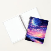 Pleine lune céleste étoiles nuages carnet de croqu (Intérieur)