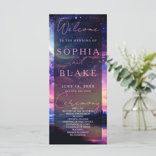 Pleine lune céleste Étoiles Nuages Programme de ma (Debout devant)